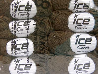 8x50gr. VIOLINO Akrilik Koyu Haki Şerit, Yazlık İplikler, 100% Akrilik