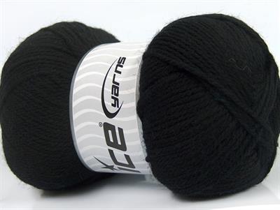 4x100gr. VIRGIN WOOL DELUXE Yeni Yün Siyah Lüks, Kışlık, 100% Yün