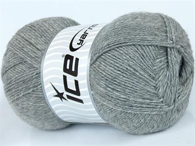 Lot of 2 x 150gr Skeins Ice Yarns VIRGIN WOOL SOCK (75% Virgin Wool) Yarn Grey