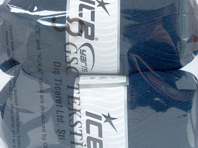 Lot of 2 x 150gr Skeins Ice Yarns VIRGIN WOOL SOCK (75% Virgin Wool) Yarn Navy