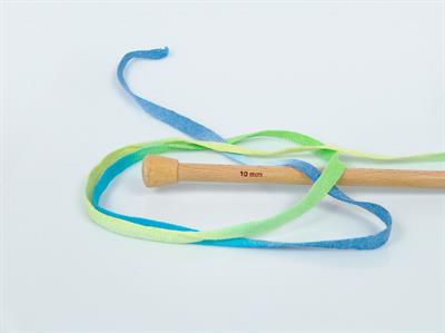 1x250gr. VISCOT RIBBON COLOR Viskon, Pamuk Mavi, Leylak, Yeşil Tonları Şerit, Yazlık İplikler, Pamuk, Çok Kalın, Batik Desenli