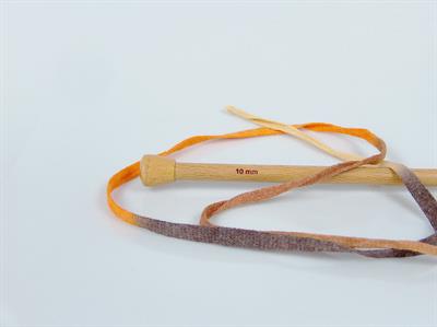 1x250gr. VISCOT RIBBON COLOR Viskon, Pamuk Turuncu, Sarı, Kahverengi Tonları Şerit, Yazlık İplikler, Pamuk, Çok Kalın, Batik Desenli