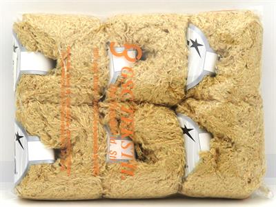 6x50gr. VISCOSE FUR Viskon Koyu Krem Yumoş, Sakallı, Çok İnce, Viskon, Yazlık İplikler