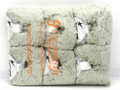 6x50gr. VISCOSE FUR Viskon Gümüş Yumoş, Sakallı, Çok İnce, Viskon, Yazlık İplikler