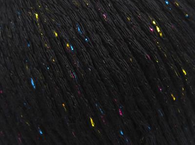 4x100gr. VISCOSE GLITZ Metalik Simli, Viskon Siyah Metalik Simli, Viskon, Yazlık İplikler