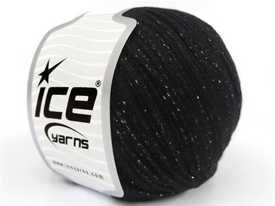 4x100gr. VISCOSE GLITZ Metalik Simli, Viskon Siyah Metalik Simli, Viskon, Yazlık İplikler