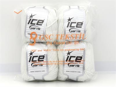 4x100gr. VISCOSE GLITZ Metalik Simli, Viskon Ekru Metalik Simli, Viskon, Yazlık İplikler