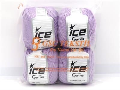 4x100gr. VISCOSE GLITZ Metalik Simli, Viskon Açık Lila Metalik Simli, Viskon, Yazlık İplikler