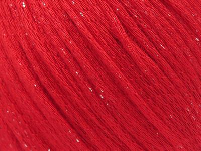 4x100gr. VISCOSE GLITZ Metalik Simli, Viskon Kırmızı Metalik Simli, Viskon, Yazlık İplikler