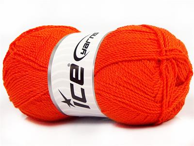 4x100gr. WAYUU Premium Akrilik Turuncu Kışlık, Tığ İşi, Düz iplikler, 100% Akrilik
