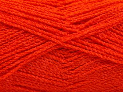 4x100gr. WAYUU Premium Akrilik Turuncu Kışlık, Tığ İşi, Düz iplikler, 100% Akrilik