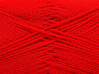4x100gr. WAYUU Premium Akrilik Kırmızı Kışlık, Tığ İşi, Düz iplikler, 100% Akrilik