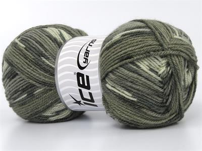 4x100gr. WOOL DESIGN Yün, Akrilik Krem, Gri Tonları Kışlık, Yün, Batik Desenli, Akrilik