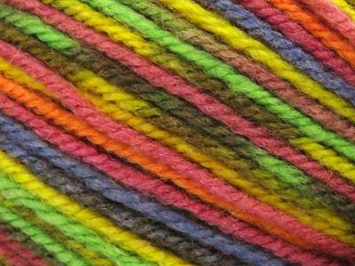 Lot of 4 x 100gr Skeins Ice Yarns WOOL DESIGN (35% Wool) Yarn Rainbow