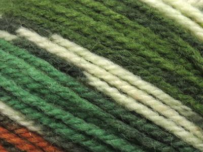 Lot of 4 x 100gr Skeins Ice Yarns WOOL DESIGN (35% Wool) Yarn Green Shades White Orange