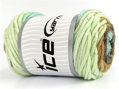 3x100gr. WOOL SUPERBULKY BATIK Yün, Akrilik Kahverengi Tonları, Yeşil Tonları Kışlık, Yün, Düz iplikler, Çok Kalın, Batik Desenli, Akrilik