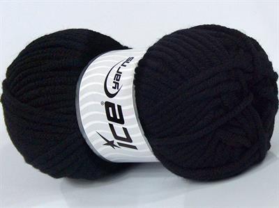 Lot of 4 x 100gr Skeins Ice Yarns WOOL SUPERBULKY (25% Wool) Yarn Black