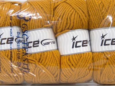 4x100gr. WOOL SUPERBULKY Yün, Akrilik Altın Kışlık, Yün, Düz iplikler, Çok Kalın, Akrilik