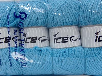 4x100gr. WOOL SUPERBULKY Yün, Akrilik Açık Mavi Kışlık, Yün, Düz iplikler, Çok Kalın, Akrilik