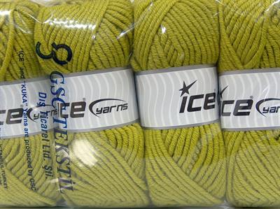 4x100gr. WOOL SUPERBULKY Yün, Akrilik Açık Yeşil Kışlık, Yün, Düz iplikler, Çok Kalın, Akrilik