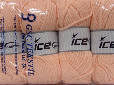 4x100gr. WOOL SUPERBULKY Yün, Akrilik Açık Somon Kışlık, Yün, Düz iplikler, Çok Kalın, Akrilik