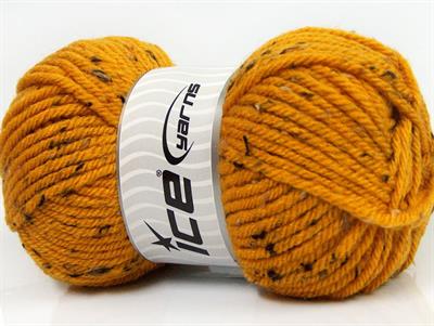 4x100gr. WOOL TWEED SUPERBULKY Viskon, Yün, Akrilik Altın Kışlık, Yün, Noktalı, Çok Kalın