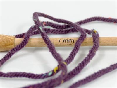 4x100gr. WOOL TWEED SUPERBULKY Viskon, Yün, Akrilik Mor Kışlık, Yün, Noktalı, Çok Kalın