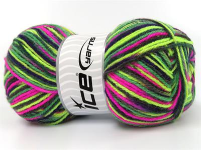 4x100gr. WOOL VARICOLOR LIGHT Yün, Akrilik Mor, Fuşya, Yeşil Tonları Kışlık, Yün, Batik Desenli, Akrilik