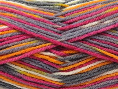 4x100gr. WOOL VARICOLOR LIGHT Yün, Akrilik Beyaz, Turuncu, Gri Kışlık, Yün, Batik Desenli, Akrilik