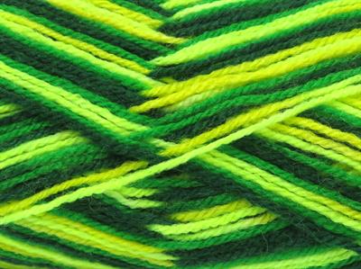 4x100gr. WOOL VARICOLOR LIGHT Yün, Akrilik Sarı, Yeşil Tonları Kışlık, Yün, Batik Desenli, Akrilik