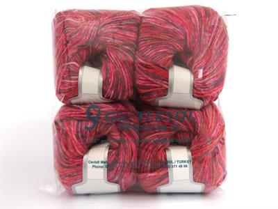 Lot of 4 x 100gr Skeins Ice Yarns WOOL VARICOLOR WORSTED (25% Wool) Yarn Pink Shades Copper Gold Blue