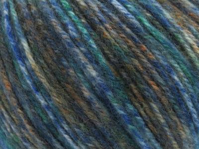 Lot of 4 x 100gr Skeins Ice Yarns WOOL VARICOLOR WORSTED (25% Wool) Yarn Blue Shades Green Brown Gold