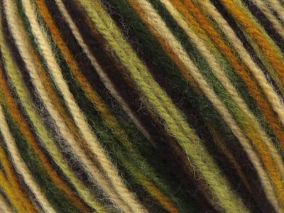 4x100gr. WOOL VARICOLOR WORSTED Yün, Akrilik Yeşil, Altın, Kahverengi Tonları, Maron Kışlık, Yün, Batik Desenli, Worsted, Akrilik