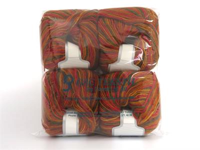 4x100gr. WOOL VARICOLOR WORSTED Yün, Akrilik Yeşil, Kırmızı Tonları, Altın tonları Kışlık, Yün, Batik Desenli, Worsted, Akrilik