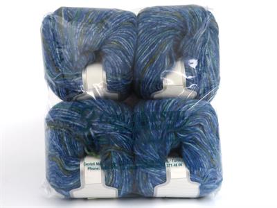 Lot of 4 x 100gr Skeins Ice Yarns WOOL VARICOLOR WORSTED (25% Wool) Yarn Blue Shades Green Shades