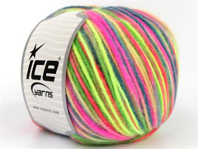 4x100gr. WOOL VARICOLOR WORSTED Yün, Akrilik Neon Renkler Kışlık, Yün, Batik Desenli, Worsted, Akrilik