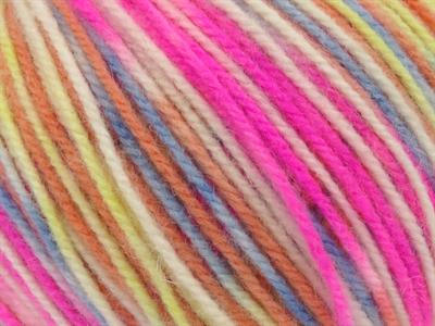 4x100gr. WOOL VARICOLOR WORSTED Yün, Akrilik Pembe, Beyaz, Açık Mavi Kışlık, Yün, Batik Desenli, Worsted, Akrilik