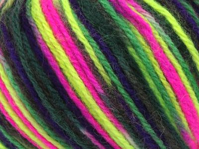 4x100gr. WOOL VARICOLOR WORSTED Yün, Akrilik Mor, Fuşya, Yeşil Tonları Kışlık, Yün, Batik Desenli, Worsted, Akrilik