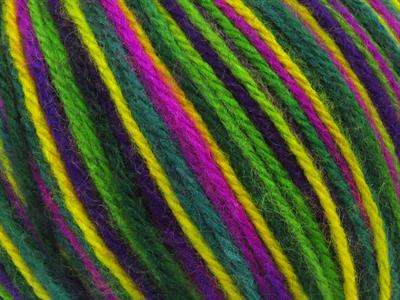 4x100gr. WOOL VARICOLOR WORSTED Yün, Akrilik Sarı, Yeşil Tonları, Mor Tonları Kışlık, Yün, Batik Desenli, Worsted, Akrilik