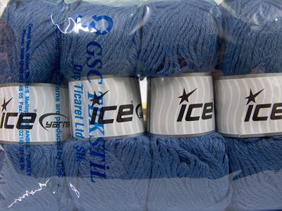 Lot of 4 x 100gr Skeins Ice Yarns ZERDA ALPACA (30% Alpaca 70% Dralon) Yarn Blue