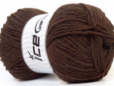Lot of 4 x 100gr Skeins Ice Yarns ZERDA ALPACA (30% Alpaca 70% Dralon) Yarn Dark Brown