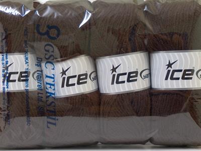 Lot of 4 x 100gr Skeins Ice Yarns ZERDA ALPACA (30% Alpaca 70% Dralon) Yarn Dark Brown