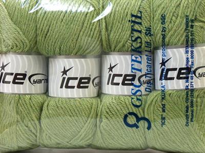 Lot of 4 x 100gr Skeins Ice Yarns ZERDA ALPACA (30% Alpaca 70% Dralon) Yarn Green
