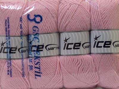Lot of 4 x 100gr Skeins Ice Yarns ZERDA ALPACA (30% Alpaca 70% Dralon) Yarn Light Pink
