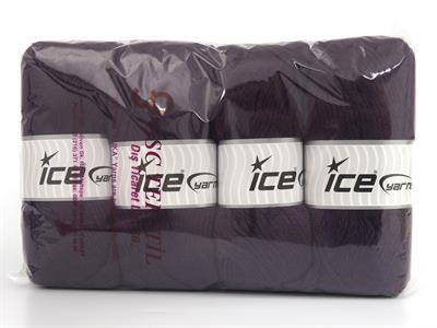 Lot of 4 x 100gr Skeins Ice Yarns ZERDA ALPACA (30% Alpaca 70% Dralon) Yarn Purple