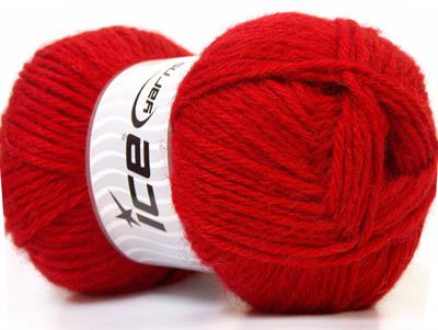 Lot of 4 x 100gr Skeins Ice Yarns ZERDA ALPACA (30% Alpaca 70% Dralon) Yarn Red