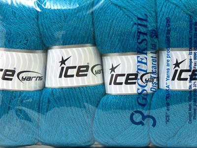 Lot of 4 x 100gr Skeins Ice Yarns ZERDA ALPACA (30% Alpaca 70% Dralon) Yarn Blue