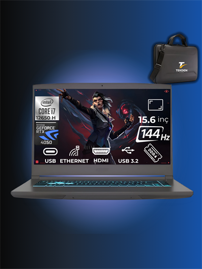MSI Thin 15 12.nesil Core I7 12650H RTX4050 6gb 64GB 4TB SSD 15.6 Inc FREEDOS