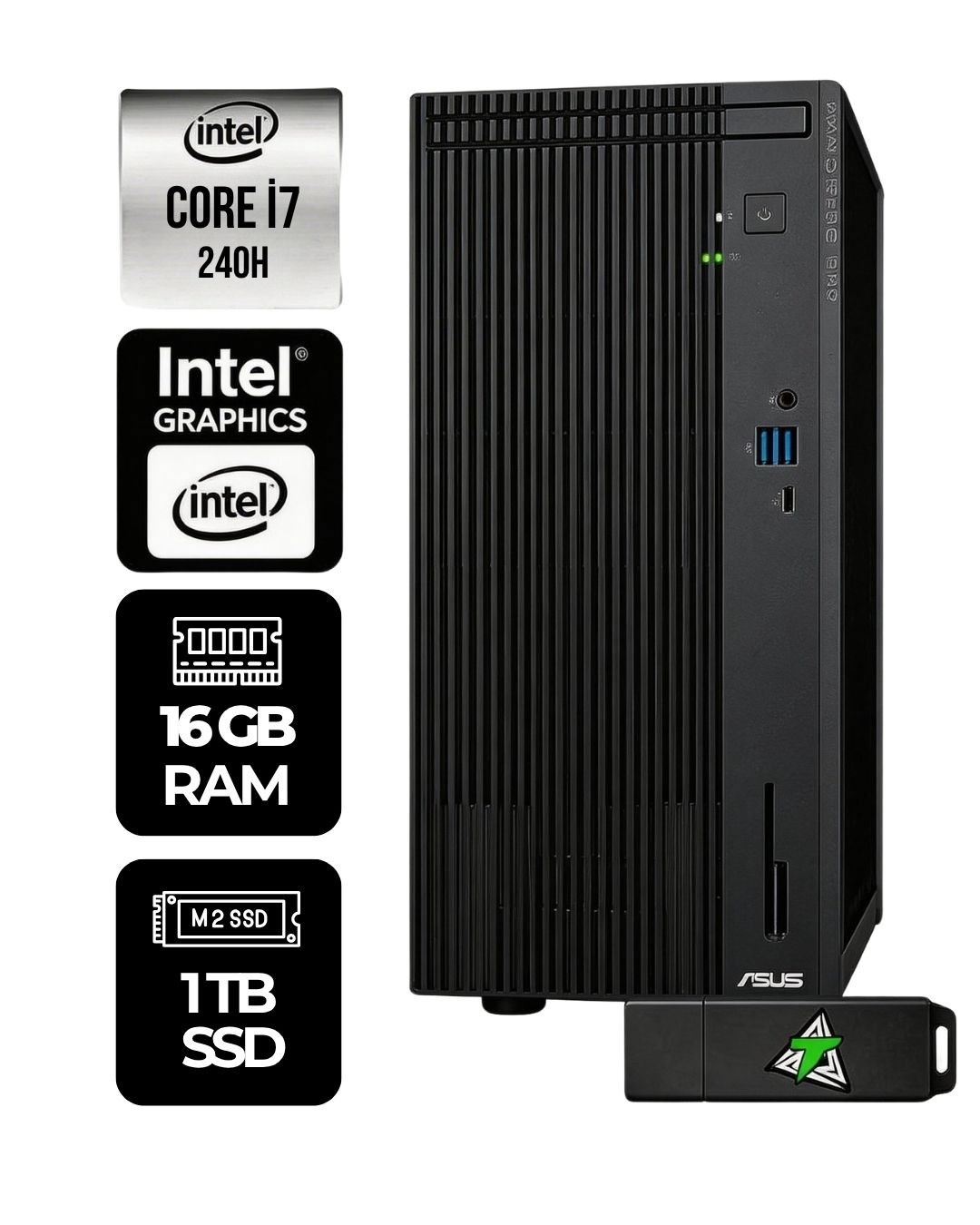 Expertcenter P500MV Intel Core 7 240H 16GB 1tb SSD W11H Masaüstü Bilgisayar &USBBELLEKHEDİYE