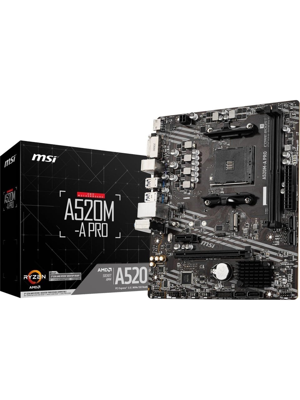 MSI A520M-A Pro AMD AM4 DDR4 Micro ATX Anakart